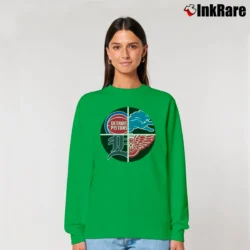 Women’s Detroit Sports Logos Lions Tigers Red Wings Relaxed Sweatshirt in irish green | Soft, Laid-Back Vibe