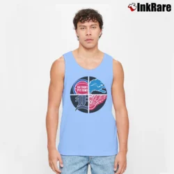 Men’s Detroit Sports Logos Lions Tigers Red Wings Tank Top in light blue | Breathable, Active-Friendly Design