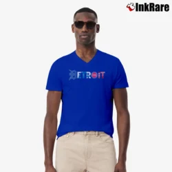 Men’s Detroit Sports Teams Tigers Lions Pistons Red Wings V-Neck Tee in royal blue | Sharp, Breathable, Everyday Staple