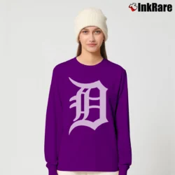 Women’s Detroit Tigers Classic Logo Long-Sleeve Top in purple | Sleek, Versatile, All-Season