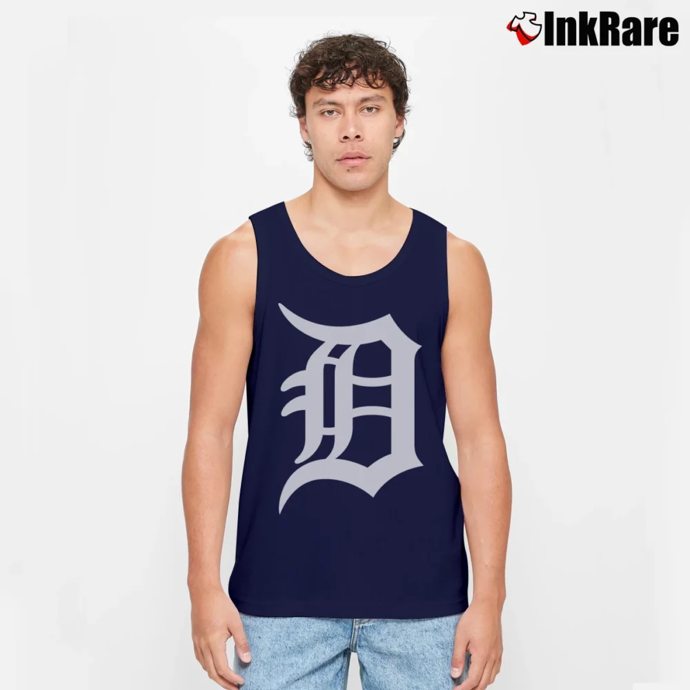 Men’s Detroit Tigers Classic Logo Tank Top in navy | Breathable, Active-Friendly Design