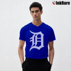 Men’s Detroit Tigers Classic Logo V-Neck Tee in royal blue | Sharp, Breathable, Everyday Staple
