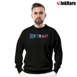 Men’s Detroit Tigers Detroit Lions Detroit Pistons Detroit Red Wings Crewneck Sweatshirt in black | Cozy Fabric, Clean Style