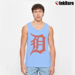 Men’s Detroit Tigers Logo Graphic Tank Top in light blue | Breathable, Active-Friendly Design