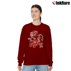 Women’s Detroit Tigers Miguel Cabrera 24 Rookie Era Relaxed Sweatshirt in maroon | Soft, Laid-Back Vibe