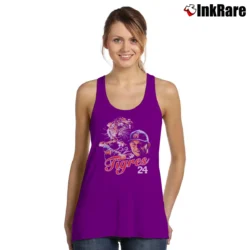 Women’s Detroit Tigers Miguel Cabrera 24 Rookie Era Tank Top in purple | Lightweight, Movement-Friendly