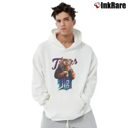 Men’s Detroit Tigers Retro MLB Rock Style Graphic Pullover Hoodie in white | Cozy, Durable, Modern Fit