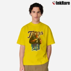 Men’s Detroit Tigers Retro MLB Rock Style Graphic Classic T-Shirt in yellow | Soft, Breathable Everyday Wear