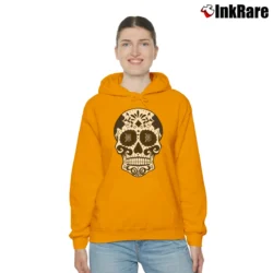 Women’s Detroit Tigers Sugar Skull Graphic Cozy Hoodie in orange | Warm, Structured, Stylish