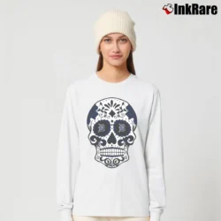 Women’s Detroit Tigers Sugar Skull Graphic Long-Sleeve Top in white | Sleek, Versatile, All-Season
