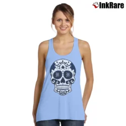 Women’s Detroit Tigers Sugar Skull Graphic Tank Top in light blue | Lightweight, Movement-Friendly