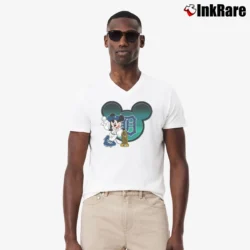 Men’s Detroit Tigers X Disney Mickey Trophy MLB V-Neck Tee in white | Sharp, Breathable, Everyday Staple