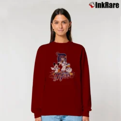Women’s Detroit Tigers X Mickey MLB Graphic Relaxed Sweatshirt in maroon | Soft, Laid-Back Vibe