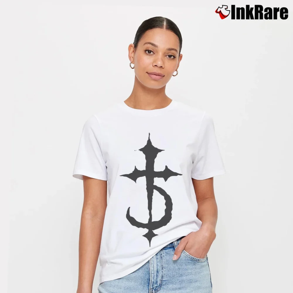 Women’s Devildriver Band Logo T-Shirt in white | Soft, Flattering Fit