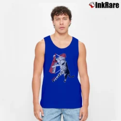 Men’s Devo Cat Band Tank Top in royal blue | Breathable, Active-Friendly Design
