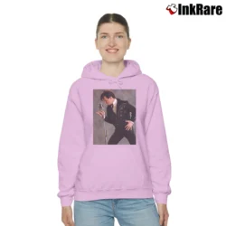 Women’s Dewey Cox Walk Hard Movie Fan Cozy Hoodie in light pink | Warm, Structured, Stylish