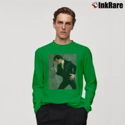Men’s Dewey Cox Walk Hard Movie Fan Long-Sleeve Shirt in irish green | Sleek, Lightweight, Year-Round Wear