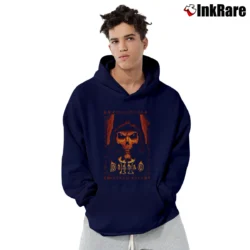 Men’s Diablo II Classic Skull Face Pullover Hoodie in navy | Cozy, Durable, Modern Fit