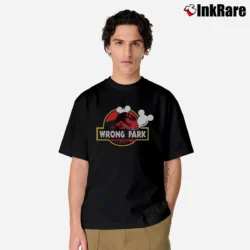Men’s Dinosaur Jurassic Park Wrong Park Classic T-Shirt in black | Soft, Breathable Everyday Wear