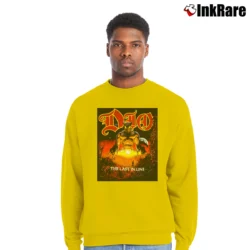 Men’s Dio 1984 Last In Line Concert Tour Crewneck Sweatshirt in yellow | Cozy Fabric, Clean Style