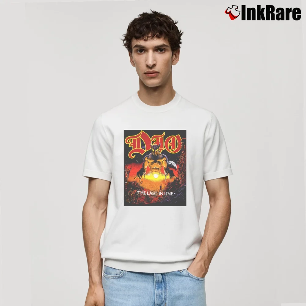 Men’s Dio 1984 Last In Line Concert Tour Classic T-Shirt in white | Soft, Breathable Everyday Wear