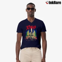 Men’s Dio Killing The Dragon Album V-Neck Tee in navy | Sharp, Breathable, Everyday Staple