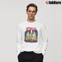 Men’s Dio Killing The Dragon Band Logo Long-Sleeve Shirt in white | Sleek, Lightweight, Year-Round Wear