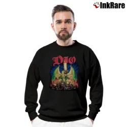 Men’s Dio Killing The Dragon Band Logo Crewneck Sweatshirt in black | Cozy Fabric, Clean Style