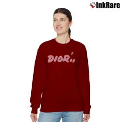 Women’s Dior Homme Kaws Logo Relaxed Sweatshirt in maroon | Soft, Laid-Back Vibe