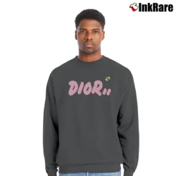 Men’s Dior X Kaws Bee Cotton Graphic Crewneck Sweatshirt in charcoal | Cozy Fabric, Clean Style