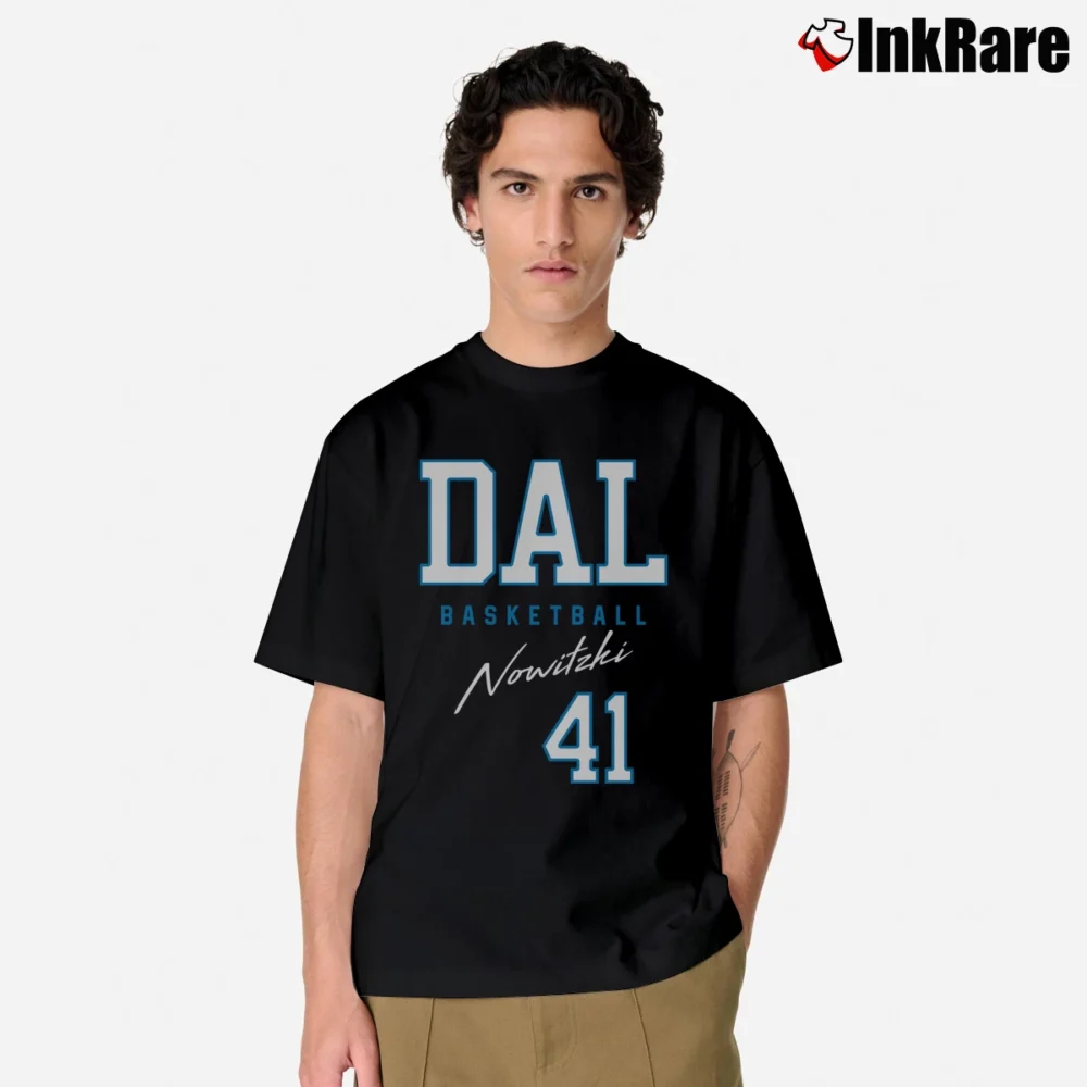 Men’s Dirk Nowitzki Poster Marinas Classic T-Shirt in black | Soft, Breathable Everyday Wear