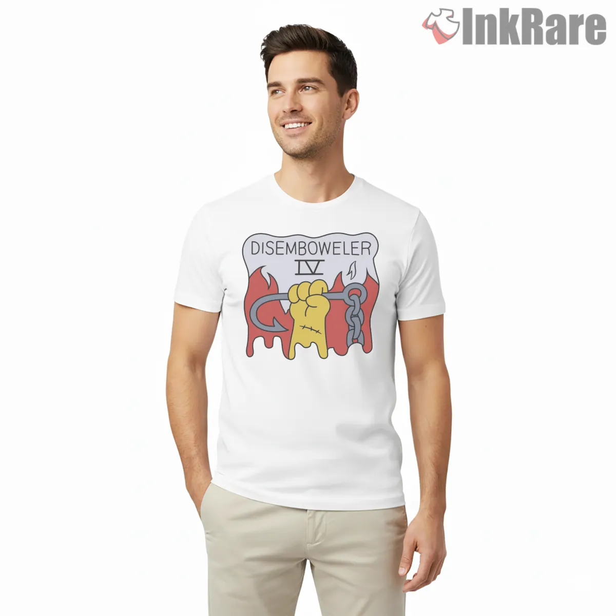 Disemboweler Iv Heavy Metal Concert Parody Shirt on white short sleeve shirt for men graphic tee