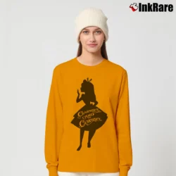 Women’s Disney Alice In Wonderland Curiouser And Curiouser Long-Sleeve Top in orange | Sleek, Versatile, All-Season