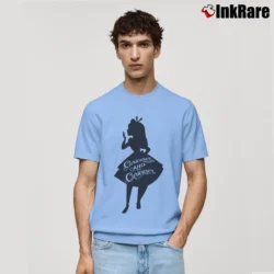 Men’s Disney Alice In Wonderland Curiouser And Curiouser Classic T-Shirt in light blue | Soft, Breathable Everyday Wear