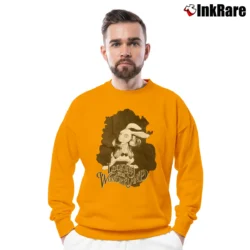 Men’s Disney Alice Through The Looking Glass White Rabbit Crewneck Sweatshirt in orange | Cozy Fabric, Clean Style