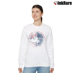 Women’s Disney Americana Mickey Mouse Relaxed Sweatshirt in white | Soft, Laid-Back Vibe