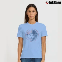 Women’s Disney Americana Mickey Mouse Signature T-Shirt in light blue | Soft, Flattering Fit