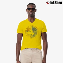 Men’s Disney Americana Mickey Mouse V-Neck Tee in yellow | Sharp, Breathable, Everyday Staple