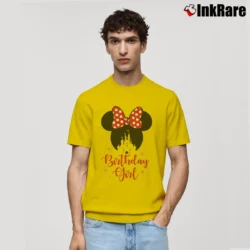 Men’s Disney Birthday Girl Family Mickey Minnie Classic T-Shirt in yellow | Soft, Breathable Everyday Wear