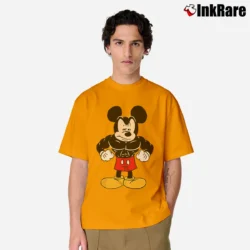 Men’s Disney Buff Muscle Mickey Mouse Classic T-Shirt in orange | Soft, Breathable Everyday Wear