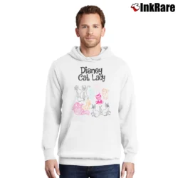 Men’s Disney Cat Lady Pullover Hoodie in white | Cozy, Durable, Modern Fit