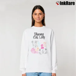 Women’s Disney Cat Lady Relaxed Sweatshirt in white | Soft, Laid-Back Vibe