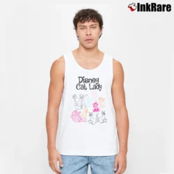 Men’s Disney Cat Lady Tank Top in white | Breathable, Active-Friendly Design