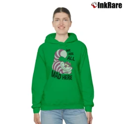 Women’s Disney Cheshire Cat Alice Wonderland Cozy Hoodie in irish green | Warm, Structured, Stylish