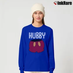 Women’s Disney Couple Matching Vacation Wifey Hubby Mickey Mouse Long-Sleeve Top in royal blue | Sleek, Versatile, All-Season