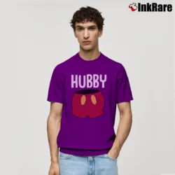 Men’s Disney Couple Matching Vacation Wifey Hubby Mickey Mouse Classic T-Shirt in purple | Soft, Breathable Everyday Wear