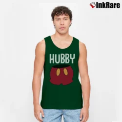 Men’s Disney Couple Matching Vacation Wifey Hubby Mickey Mouse Tank Top in forest green | Breathable, Active-Friendly Design