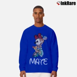 Men’s Disney Couple Mickey Minnie Love Soul Mate Long-Sleeve Shirt in royal blue | Sleek, Lightweight, Year-Round Wear
