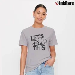 Women’s Disney Couples Matching Let's Do This Vacation Mickey Signature T-Shirt in sport grey | Soft, Flattering Fit