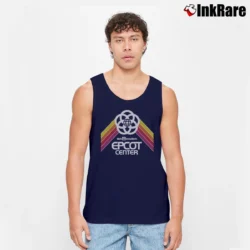 Men’s Disney Epcot 90s Vintage Soft Tank Top in navy | Breathable, Active-Friendly Design